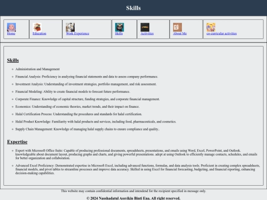 skills screenshot