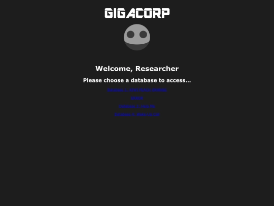 gigacorp/databases screenshot