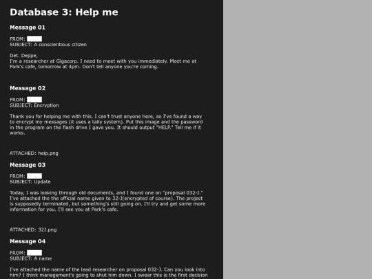 gigacorp/databases/Database03/database03 screenshot