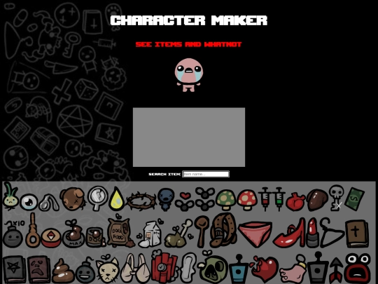 isaac/charmaker screenshot
