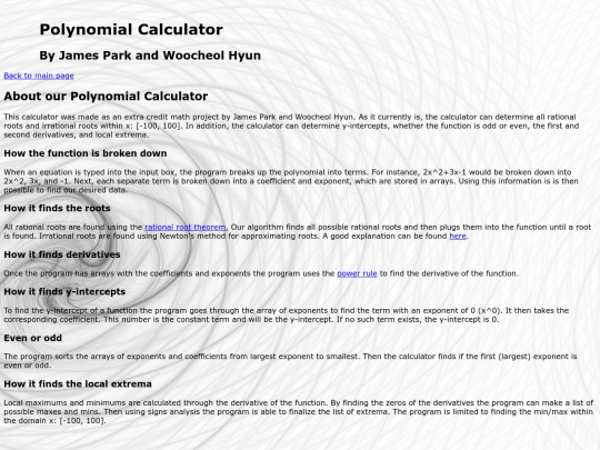 polynomials/info screenshot