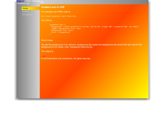 css/tutorials/gradient-text screenshot