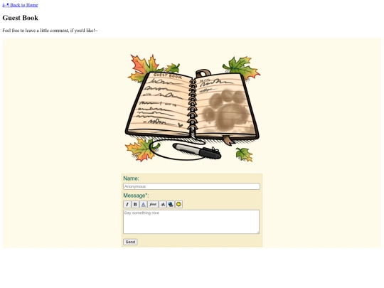 pages/guestbook screenshot