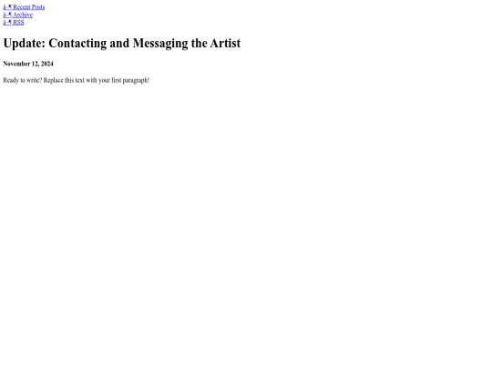 posts/2024-11-12-Update-Contacting-and-Messaging-the-Artist screenshot