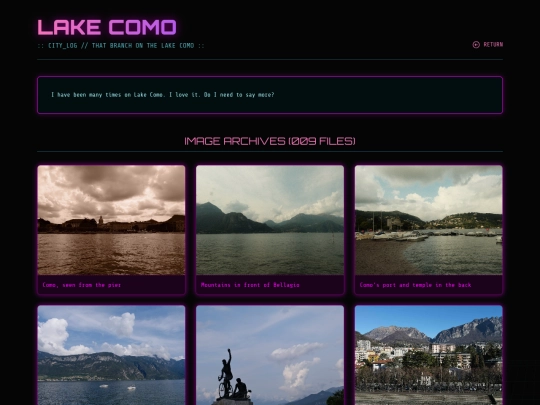 Lombardyph/comoph/como screenshot
