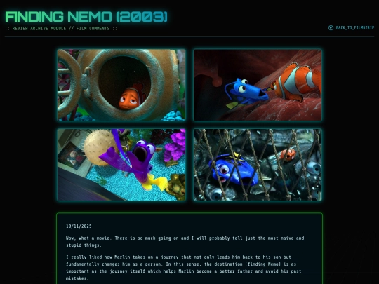 movie reviews html/Finding_Nemo screenshot