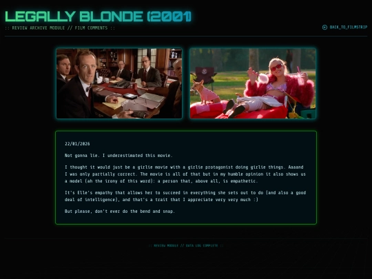 movie reviews html/legallyblonde screenshot