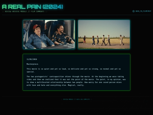 movie reviews html/real_pain screenshot