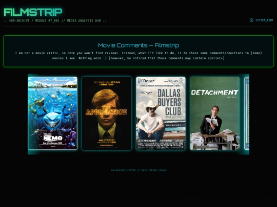 movie reviews html/reviews screenshot