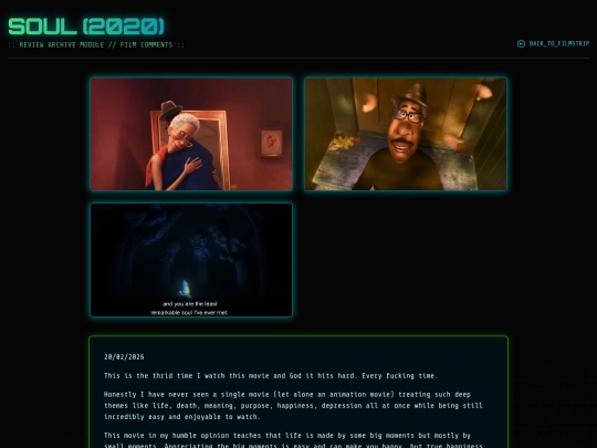 movie reviews html/soul screenshot