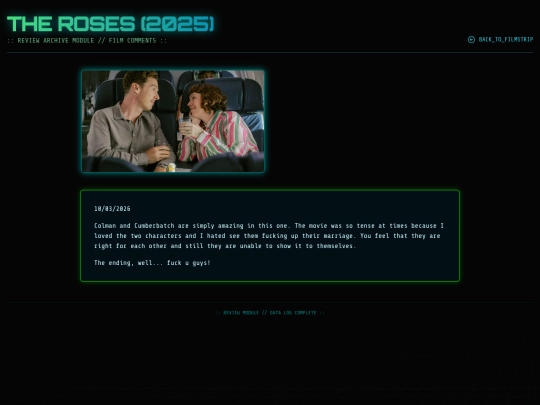 movie reviews html/theroses screenshot
