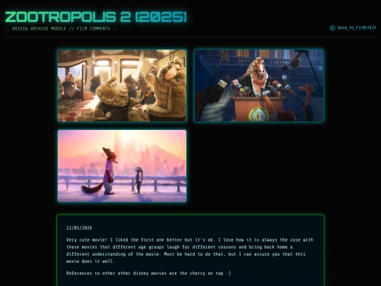 movie reviews html/zootropolis2 screenshot