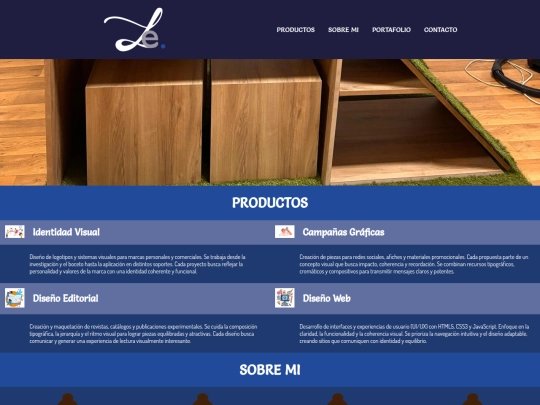 Portfolio web onepage. Lorena Ledesma/sitioconinfografiasintervenidas screenshot