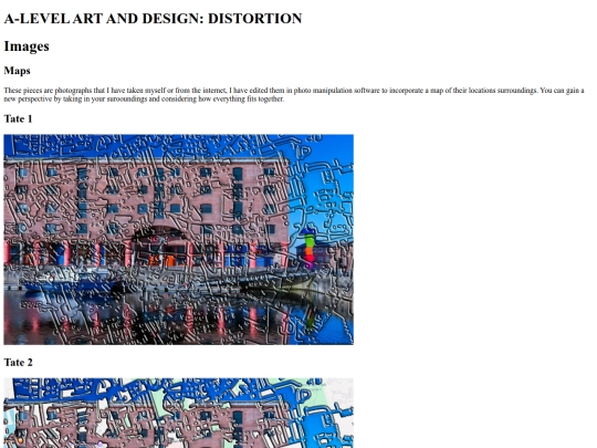 A-LEVEL ART AND DESIGN: DISTORTION screenshot