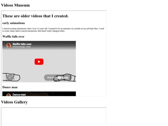 videos screenshot