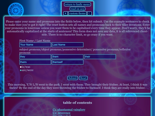fanfics/arachnophobia screenshot
