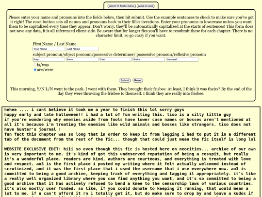 fanfics/draftarea screenshot