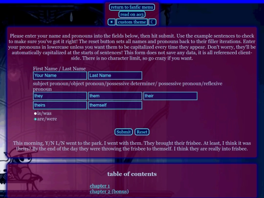fanfics/slowdance screenshot