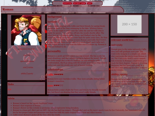 finalgirlpages/romanpage screenshot