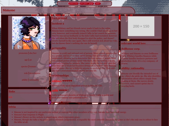 finalgirlpages/simonepage screenshot