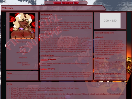 finalgirlpages/whitneypage screenshot