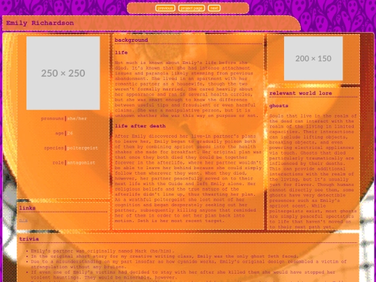 psychopomppages/emilypage screenshot