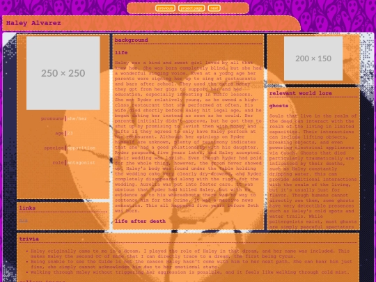 psychopomppages/haleypage screenshot