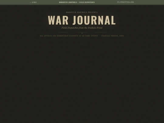 war-journal screenshot
