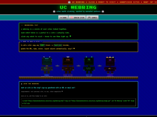 webring screenshot