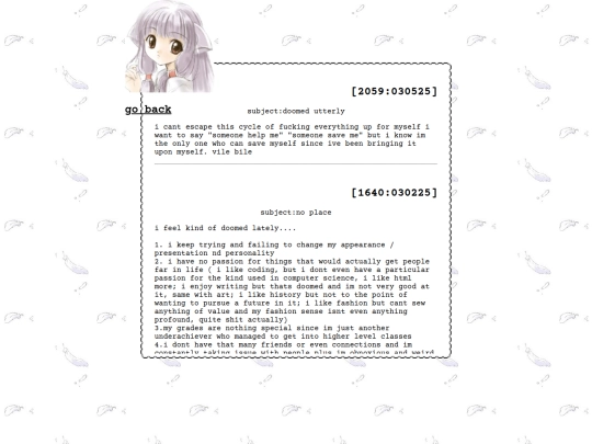 diary screenshot