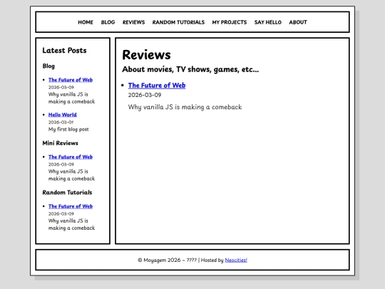 reviews screenshot