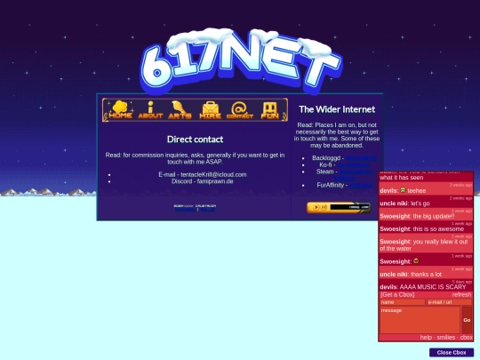 home/contact screenshot