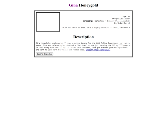 HOME/WIKKI/BOSS SURVIVE/CRESENDO/PEOPLE/Gina-Honeygold screenshot