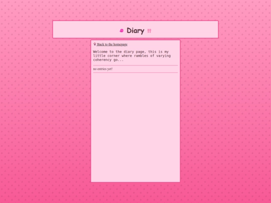 Diary screenshot