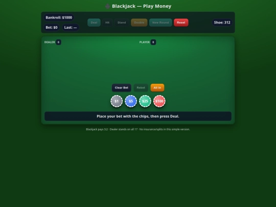 Blackjack screenshot