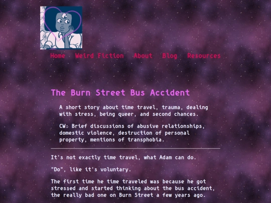 short fiction/theburnstreetbusaccident screenshot