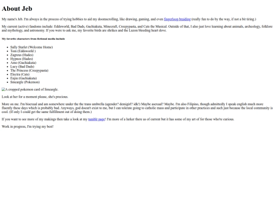 my site/about screenshot