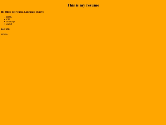 resume screenshot