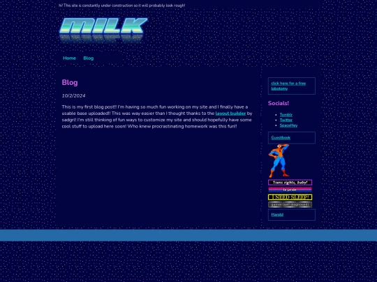 Blog screenshot