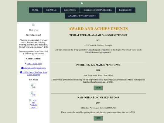 award screenshot