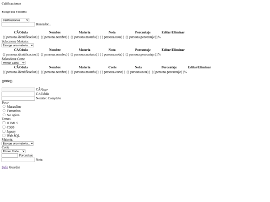 pages/calificaciones screenshot