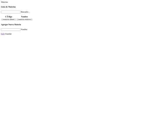 pages/materias screenshot