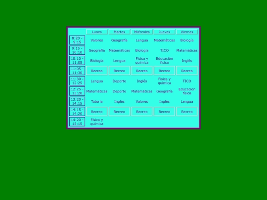 ejerciciosTico/miWeb/Horario screenshot