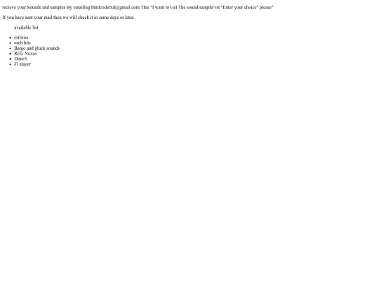 RecieveYourSamplesAndSounds screenshot
