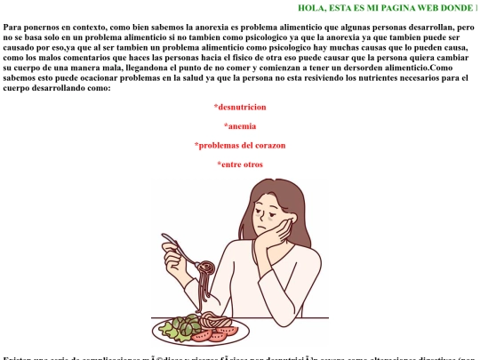 La anorexia.html screenshot