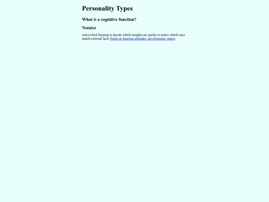 personalitytype screenshot