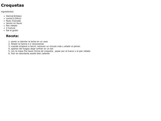 Receta1 screenshot