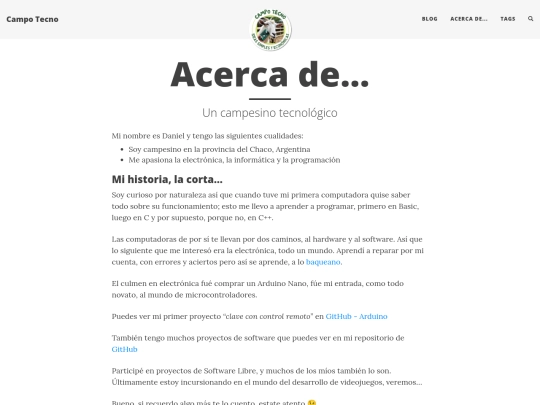 page/about screenshot