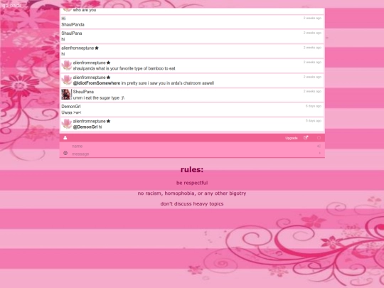 neocities/chatroom screenshot