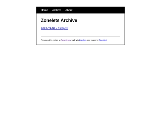 archive screenshot